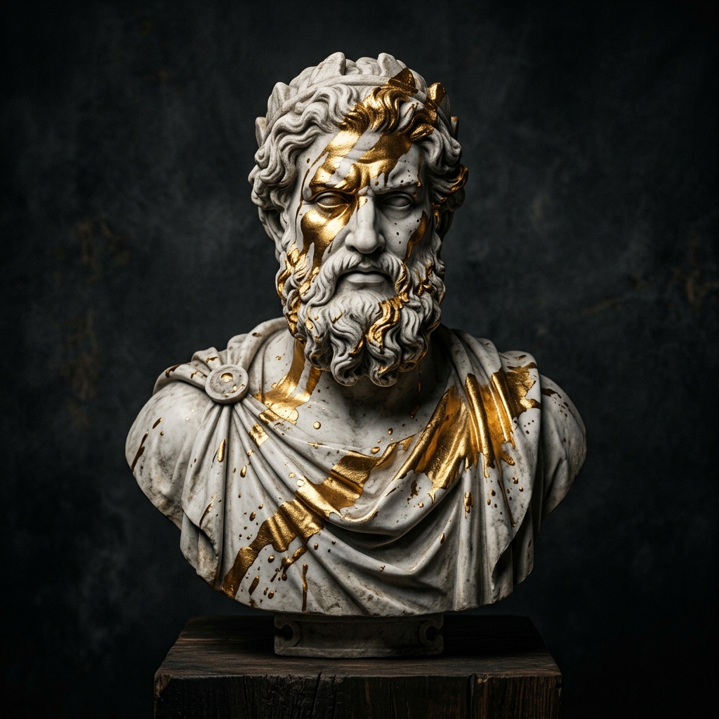 Akshraj Artisans classical bust with gold accents